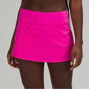 Lululemon Vibrant Pink Women's Pace Rival Mid-Rise Skort